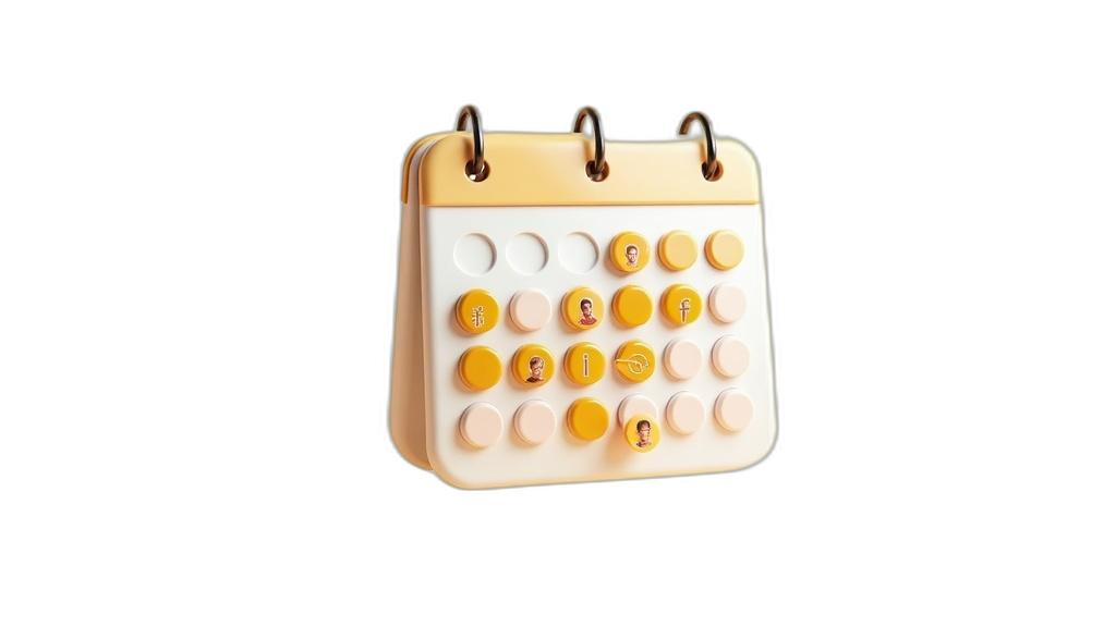 A calendar filling up with booked meetings
